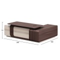 LEFT CORNER OFFICE DESK SERIES PRESIDENT FK2146L MELAMINE IN WALNUT-BEIGE 240x180x76Hcm LEFT CORNER OFFICE DESK SERIES PRESIDENT FK2146L MELAMINE IN WALNUT-BEIGE 240x180x76Hcm