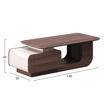 OFFICE COFFEE TABLE SERIES PRESIDENT FK2150 MELAMINE IN WALNUT-BEIGE 140x60x45Hcm. OFFICE COFFEE TABLE SERIES PRESIDENT FK2150 MELAMINE IN WALNUT-BEIGE 140x60x45Hcm.