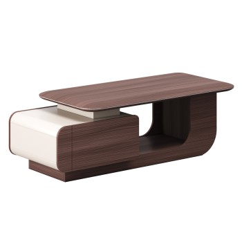 OFFICE COFFEE TABLE SERIES PRESIDENT FK2150 MELAMINE IN WALNUT-BEIGE 140x60x45Hcm.