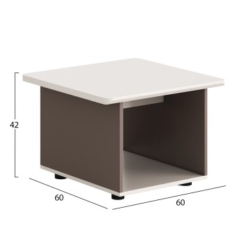 SIDE TABLE SERIES NEWLINE FK18286 MELAMINE IN CREAM WHITE-LIGHT BROWN 60x60x42Hcm. SIDE TABLE SERIES NEWLINE FK18286 MELAMINE IN CREAM WHITE-LIGHT BROWN 60x60x42Hcm.