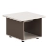 SIDE TABLE SERIES NEWLINE FK18286 MELAMINE IN CREAM WHITE-LIGHT BROWN 60x60x42Hcm.