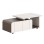OFFICE CABINET NEWLINE FK18285 MELAMINE IN CREAM WHITE - LIGHT BROWN 120x60x42Hcm.