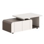 OFFICE CABINET NEWLINE FK18285 MELAMINE IN CREAM WHITE - LIGHT BROWN 120x60x42Hcm.