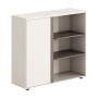 CABINET/BOOKCASE NEWLINE FK18282 MELAMINE IN WHITE & LIGHT BROWN 120x40x110Hcm.