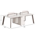 4-SEAT WORKSTATION DESK NEWLINE FK18277 MELAMINE IN CREAM WHITE--ALUMINUM LEGS 240x120x75Hcm. 4-SEAT WORKSTATION DESK NEWLINE FK18277 MELAMINE IN CREAM WHITE--ALUMINUM LEGS 240x120x75Hcm.