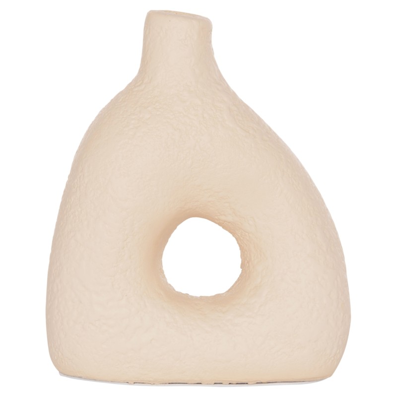 TABLE DECORATIVE VASE DECANT FK4667.02M TERRACOTA IN CREAM WHITE--17x6.5x20Hcm. TABLE DECORATIVE VASE DECANT FK4667.02M TERRACOTA IN CREAM WHITE--17x6.5x20Hcm.