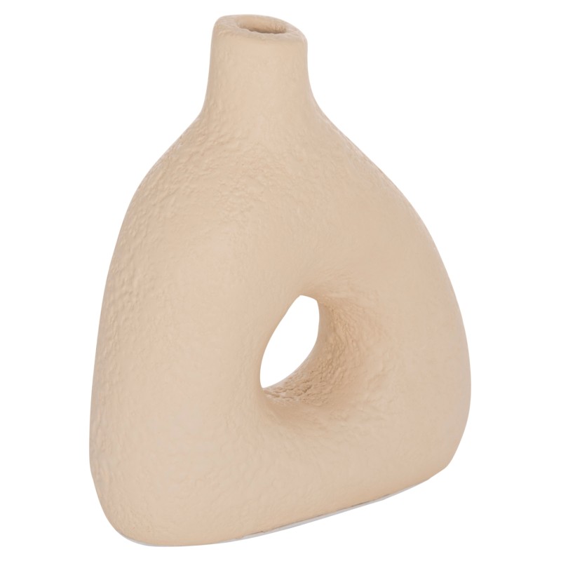 TABLE DECORATIVE VASE DECANT FK4667.02M TERRACOTA IN CREAM WHITE--17x6.5x20Hcm. TABLE DECORATIVE VASE DECANT FK4667.02M TERRACOTA IN CREAM WHITE--17x6.5x20Hcm.