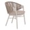 DINING CHAIR XANTION FK6472.02 CREAM WHITE ALUMINUM--ROPE-OLEFIN CUSHION IN LIGHT GREY 59x60x78Hcm.