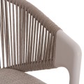 DINING CHAIR XANTION FK6472.02 CREAM WHITE ALUMINUM--ROPE-OLEFIN CUSHION IN LIGHT GREY 59x60x78Hcm. DINING CHAIR XANTION FK6472.02 CREAM WHITE ALUMINUM--ROPE-OLEFIN CUSHION IN LIGHT GREY 59x60x78Hcm.