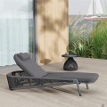 SUNBED XANTION FK6475.01 ALUMINUM-ROPE-OLEFIN FABRIC IN DARK GREY 75x210x92Hcm. SUNBED XANTION FK6475.01 ALUMINUM-ROPE-OLEFIN FABRIC IN DARK GREY 75x210x92Hcm.