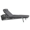 SUNBED XANTION FK6475.01 ALUMINUM-ROPE-OLEFIN FABRIC IN DARK GREY 75x210x92Hcm.