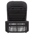 SUNBED XANTION FK6475.01 ALUMINUM-ROPE-OLEFIN FABRIC IN DARK GREY 75x210x92Hcm. SUNBED XANTION FK6475.01 ALUMINUM-ROPE-OLEFIN FABRIC IN DARK GREY 75x210x92Hcm.