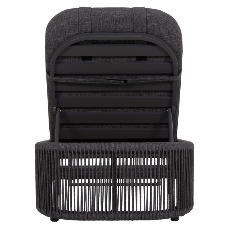 SUNBED XANTION FK6475.01 ALUMINUM-ROPE-OLEFIN FABRIC IN DARK GREY 75x210x92Hcm. SUNBED XANTION FK6475.01 ALUMINUM-ROPE-OLEFIN FABRIC IN DARK GREY 75x210x92Hcm.