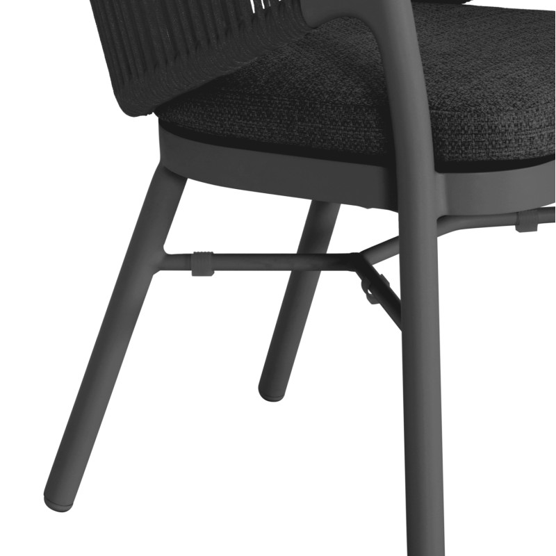 DINING CHAIR XANTION ΗΜ6472.01 GREY ALUMINUM-ROPE-OLEFIN CUSHION 59x60x78Hcm. DINING CHAIR XANTION ΗΜ6472.01 GREY ALUMINUM-ROPE-OLEFIN CUSHION 59x60x78Hcm.