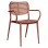 DINING CHAIR HILLIARD FK6644.08 ALUMINUM IN TERRACOTTA COLOR 58x52x78Hcm.
