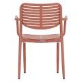 DINING CHAIR HILLIARD FK6644.08 ALUMINUM IN TERRACOTTA COLOR 58x52x78Hcm. DINING CHAIR HILLIARD FK6644.08 ALUMINUM IN TERRACOTTA COLOR 58x52x78Hcm.