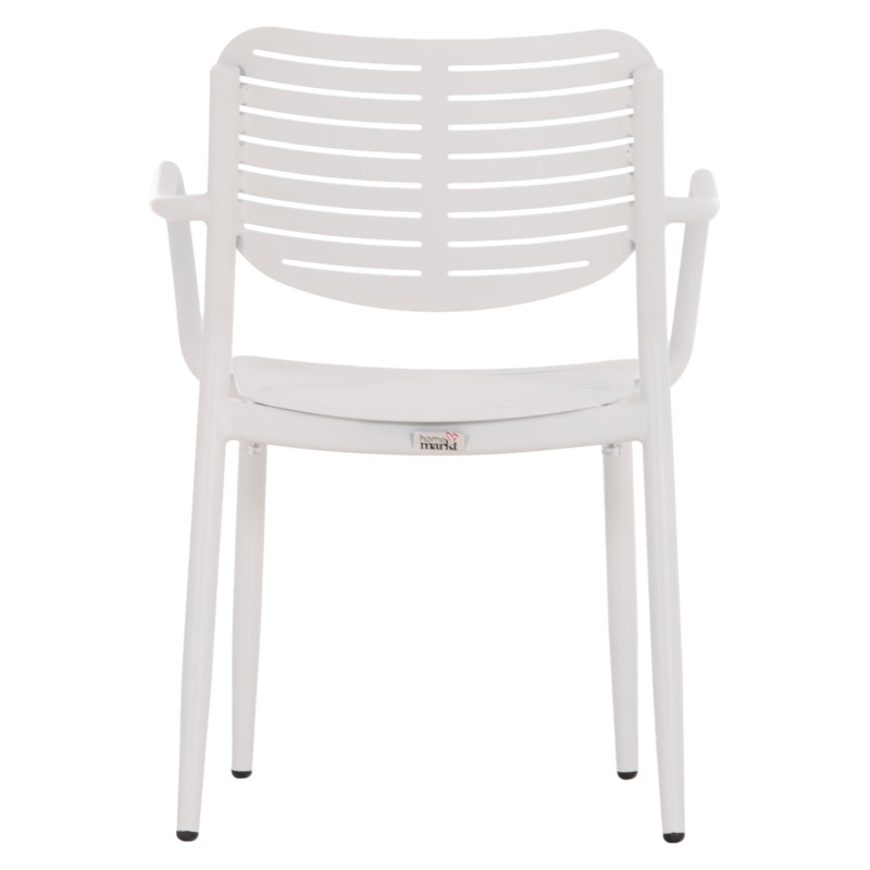 DINING CHAIR HILLIARD FK6644.02 ALUMINUM IN WHITE COLOR 58x52x78Hcm. DINING CHAIR HILLIARD FK6644.02 ALUMINUM IN WHITE COLOR 58x52x78Hcm.