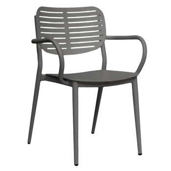 DINING CHAIR HILLIARD FK6644.01 ALUMINUM IN GREY COLOR 56x58x80Hcm.