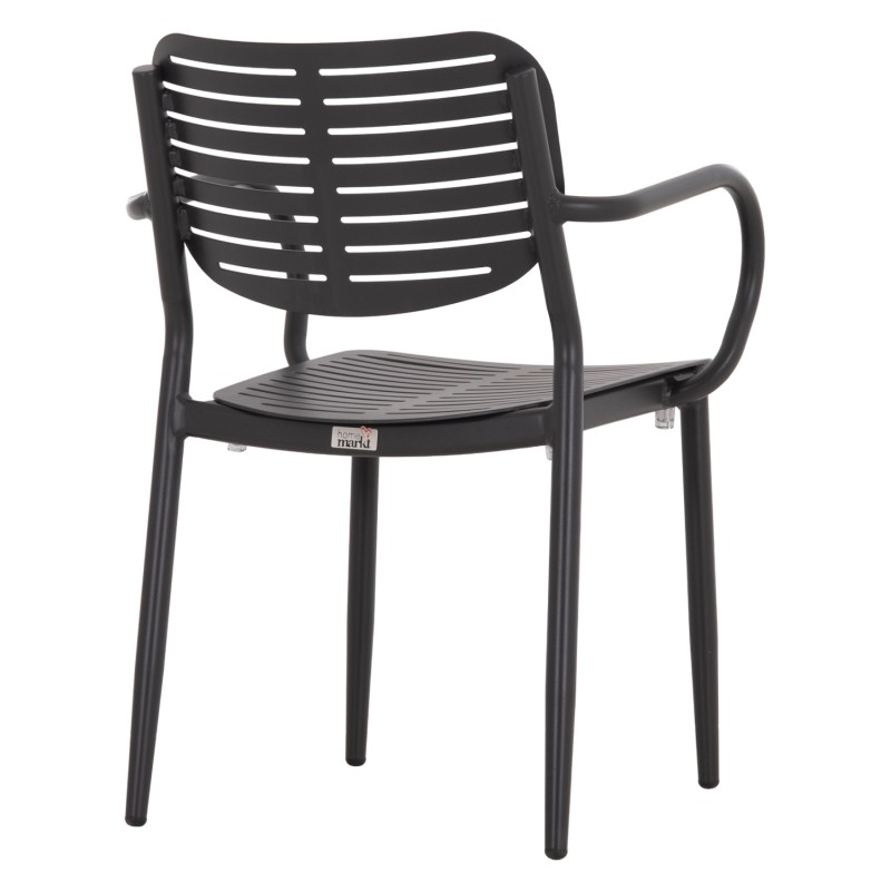 DINING CHAIR HILLIARD FK6644.01 ALUMINUM IN CHARCOAL COLOR 58x52x78Hcm. DINING CHAIR HILLIARD FK6644.01 ALUMINUM IN CHARCOAL COLOR 58x52x78Hcm.