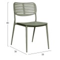 DINING CHAIR HILLIARD FK6645.07 ALUMINUM IN OLIVE GREEN COLOR 46x54x78Hcm DINING CHAIR HILLIARD FK6645.07 ALUMINUM IN OLIVE GREEN COLOR 46x54x78Hcm