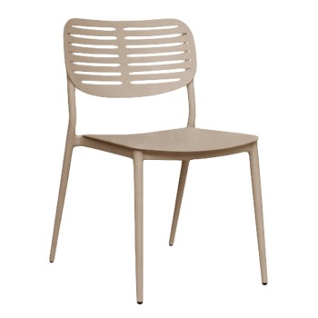DINING CHAIR HILLIARD FK6645.04 ALUMINUM IN CHAMPAGNE COLOR 44.5x58x80Hcm