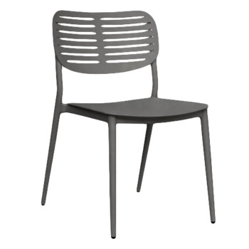 DINING CHAIR HILLIARD FK6645.01 ALUMINUM IN CHARCOAL COLOR 46x54x78Hcm