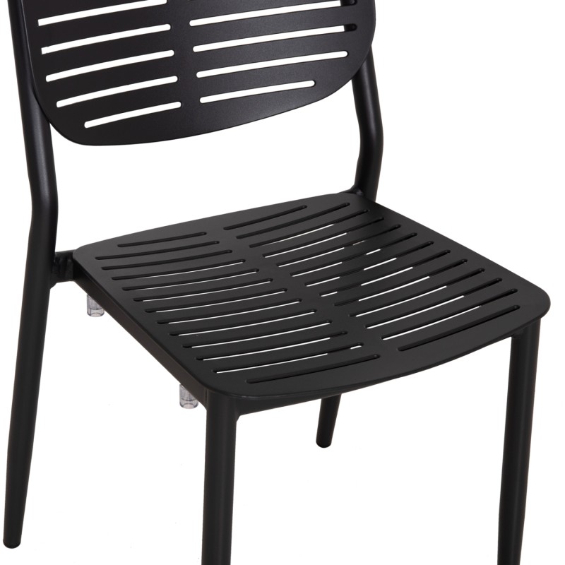 DINING CHAIR HILLIARD FK6645.01 ALUMINUM IN CHARCOAL COLOR 46x54x78Hcm DINING CHAIR HILLIARD FK6645.01 ALUMINUM IN CHARCOAL COLOR 46x54x78Hcm