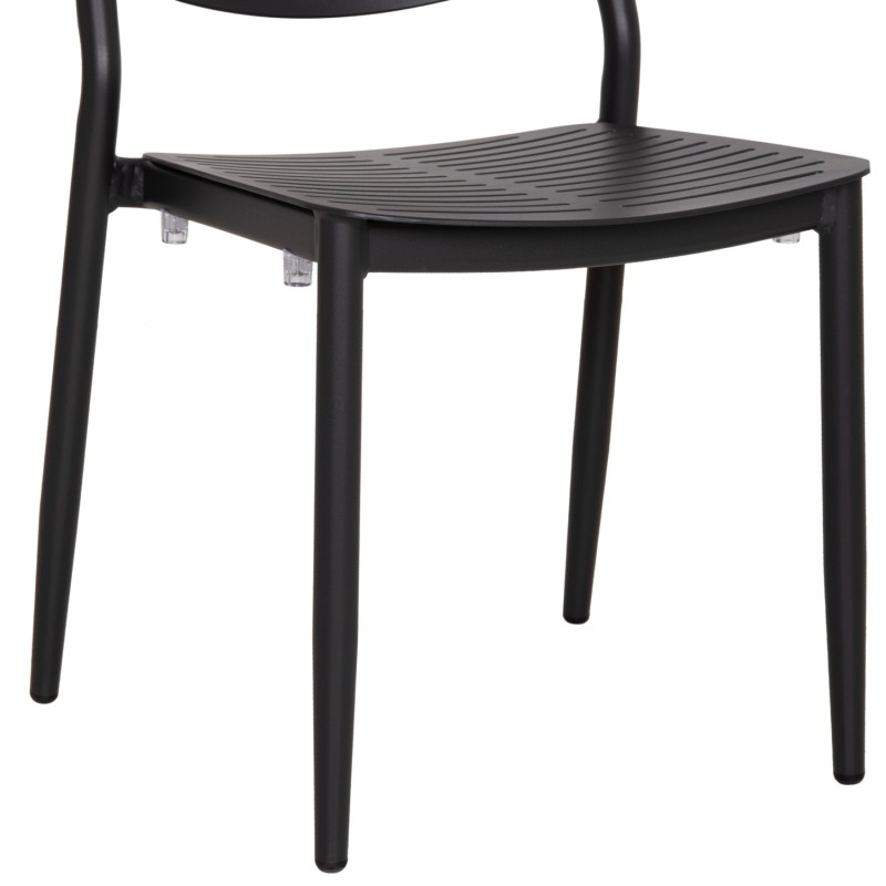 DINING CHAIR HILLIARD FK6645.01 ALUMINUM IN CHARCOAL COLOR 46x54x78Hcm DINING CHAIR HILLIARD FK6645.01 ALUMINUM IN CHARCOAL COLOR 46x54x78Hcm