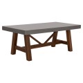 DINING TABLE MAEVE FK6575.01 GREY FIBER CEMENT TOP--ACACIA WOOD LEGS 200x100x75Hcm DINING TABLE MAEVE FK6575.01 GREY FIBER CEMENT TOP--ACACIA WOOD LEGS 200x100x75Hcm