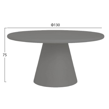 ROUND DINING TABLE RAIKO FK6573.01 GREY FIBER CEMENT Φ130x75Hcm ROUND DINING TABLE RAIKO FK6573.01 GREY FIBER CEMENT Φ130x75Hcm