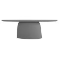 OVAL DINING TABLE BRECCAN FK6577.01 GREY FIBER CEMENT 240x100x75Hcm.