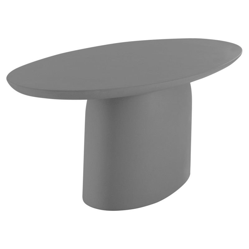 OVAL DINING TABLE BRECCAN FK6577.01 GREY FIBER CEMENT 240x100x75Hcm.