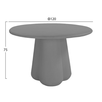 ROUND DINING TABLE NAYU FK6583.01 GREY FIBER CEMENT Φ120x73Hcm. ROUND DINING TABLE NAYU FK6583.01 GREY FIBER CEMENT Φ120x73Hcm.
