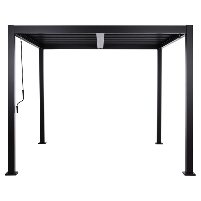 BIOCLIMATIC ALUMINUM PERGOLA PREMIUM FRANIO FK6609.01 BLACK 300x300x240Hcm. BIOCLIMATIC ALUMINUM PERGOLA PREMIUM FRANIO FK6609.01 BLACK 300x300x240Hcm.