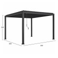BIOCLIMATIC ALUMINUM PERGOLA DOMECIL FK6611.01 WITH IRON LOUVERS--300x300x240Hcm BIOCLIMATIC ALUMINUM PERGOLA DOMECIL FK6611.01 WITH IRON LOUVERS--300x300x240Hcm