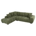 CORNER SOFA (LEFT) COVEN FK3266.14L GREEN FABRIC 298x102-208x85Hcm. CORNER SOFA (LEFT) COVEN FK3266.14L GREEN FABRIC 298x102-208x85Hcm.