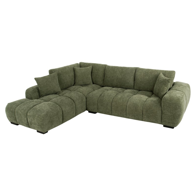 CORNER SOFA (LEFT) COVEN FK3266.14L GREEN FABRIC 298x102-208x85Hcm. CORNER SOFA (LEFT) COVEN FK3266.14L GREEN FABRIC 298x102-208x85Hcm.