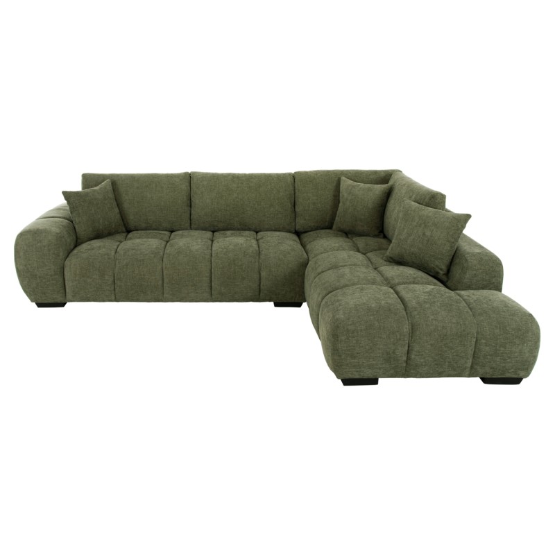 CORNER SOFA (RIGHT) COVEN FK3266.14R GREEN FABRIC 298x102-208x85Hcm.