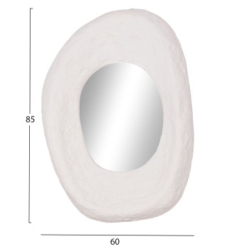 WALL MIRROR RIFFE FK4695.02 FIBER CEMENT IN WHITE 60x13x85Hcm WALL MIRROR RIFFE FK4695.02 FIBER CEMENT IN WHITE 60x13x85Hcm