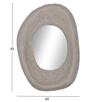 WALL MIRROR RIFFE FK4695.03 FIBER CEMENT IN GREY 60x13x85Hcm WALL MIRROR RIFFE FK4695.03 FIBER CEMENT IN GREY 60x13x85Hcm