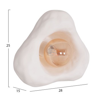 WALL SCONCE LUXON FK4701.02S FIBER CEMENT IN WHITE 28x15x25Hcm.