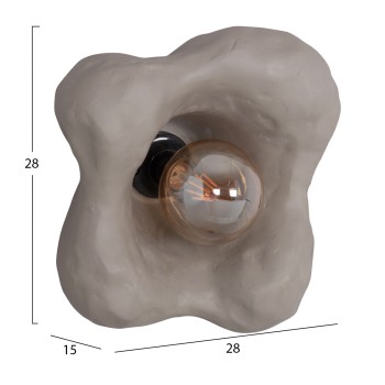 WALL SCONCE LUXON FK4701.03M FIBER CEMENT IN GREY 28x15x28Hcm.