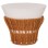 SIDE TABLE ROUND PERRAL FK18164.02S FIBER CEMENT IN WHITE-NATURAL RATTAN--Φ42x36Hcm.