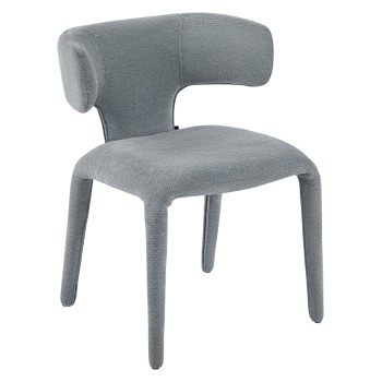 DINING ARMCHAIR BIEN FK18361.01 LIGHT GREY FABRIC 49.5x55.5x76Hcm.