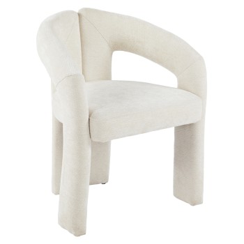 DINING CHAIR NEZA FK18362.02 ECRU LINEN FABRIC 64x50x76.5Hcm.