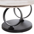 COFFEE TABLE DOUBLE NUBISA FK18364.01 METAL IN BLACK--SINTERED STONE PANDORA Φ80Χ43.5Hcm. COFFEE TABLE DOUBLE NUBISA FK18364.01 METAL IN BLACK--SINTERED STONE PANDORA Φ80Χ43.5Hcm.