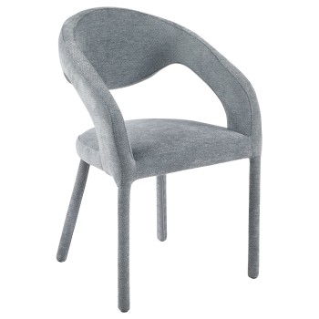 DINING CHAIR OFILIA FK18363.01 LIGHT GREY LINEN FABRIC 58x54.5x85.5Hcm
