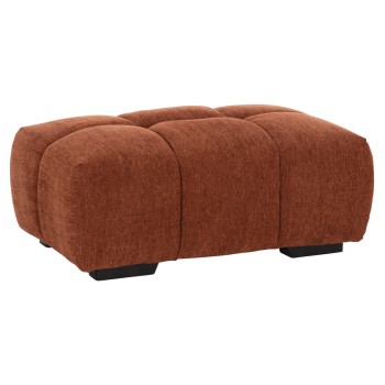 FOOT STOOL COVEN FK3342.02 BRICK RED FABRIC 100x65x37Hcm.