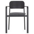 DINING CHAIR ELARA FK6414.01 GREY ALUMINUM-OLEFIN FABRIC--TEAK WOOD 56x62x78Hcm. DINING CHAIR ELARA FK6414.01 GREY ALUMINUM-OLEFIN FABRIC--TEAK WOOD 56x62x78Hcm.