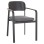 DINING CHAIR ELARA FK6414.01 GREY ALUMINUM-OLEFIN FABRIC--TEAK WOOD 56x62x78Hcm.